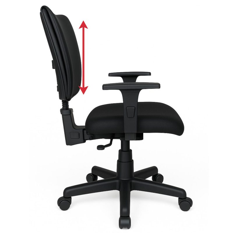 Cadeira B-ONE Back System com Braços Reguláveis – Corino Preta – 31010 GSA MÓVEIS 3