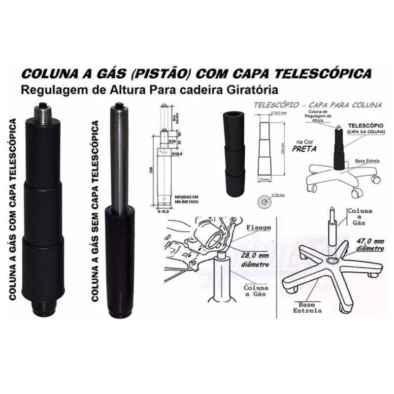 Cadeira B-ONE Giratória com Braços Reguláveis – Corino Preto – 31009 GSA MÓVEIS 8