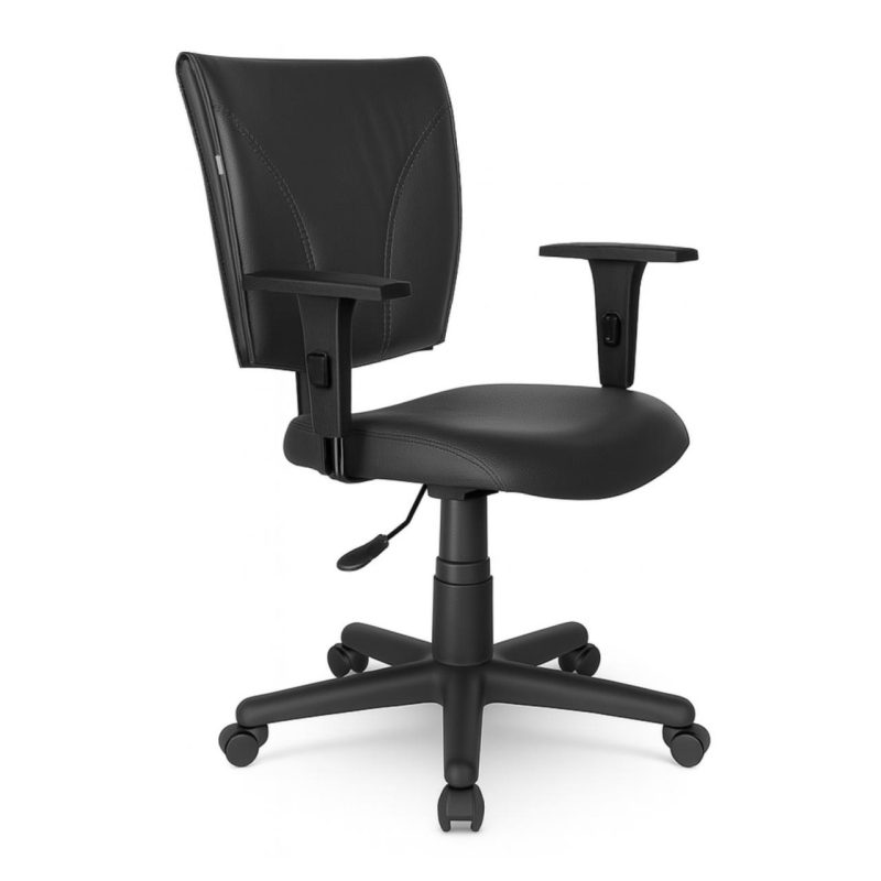 Cadeira B-ONE Giratória com Braços Reguláveis – Corino Preto – 31009 GSA MÓVEIS 2