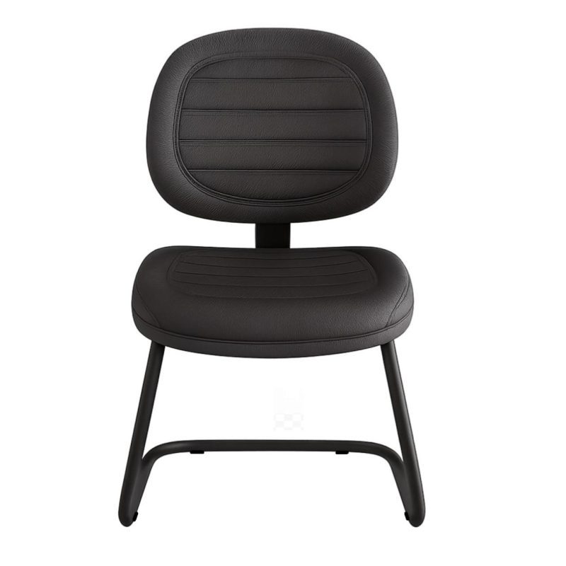 Cadeira Executiva Costurada Base em “S” PRETA – Corino Preto – 31014 GSA MÓVEIS 3
