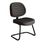 Cadeira Executiva Costurada Base em “S” PRETA – Corino Preto – 31014 GSA MÓVEIS 10