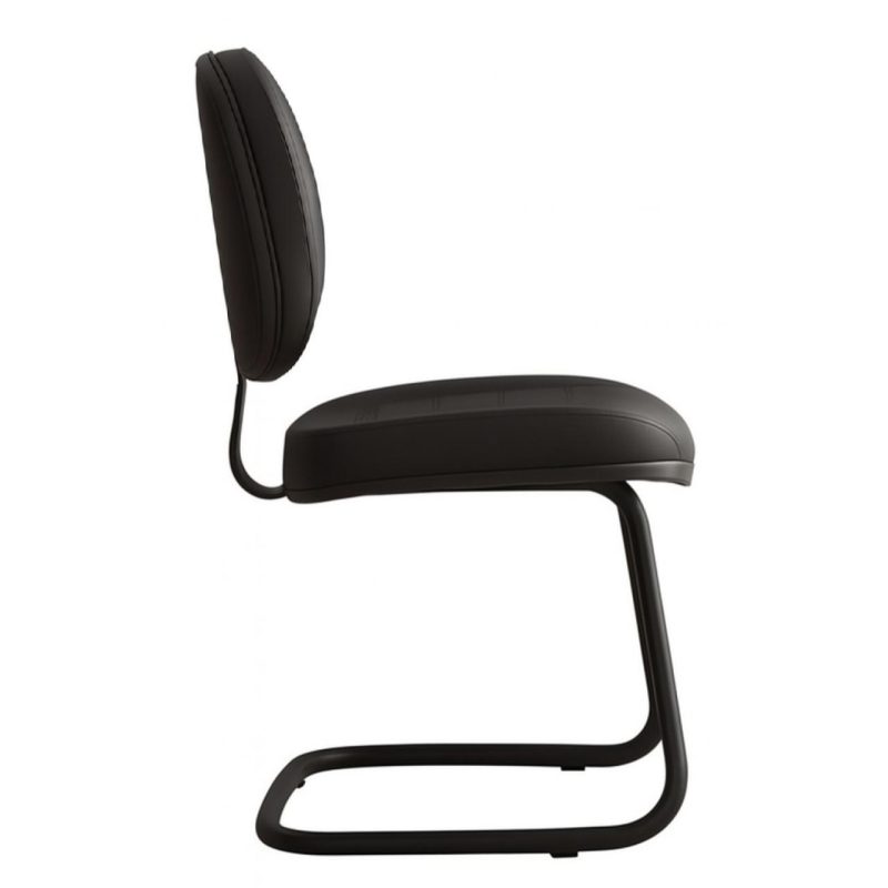 Cadeira Executiva Costurada Base em “S” PRETA – Corino Preto – 31014 GSA MÓVEIS 4