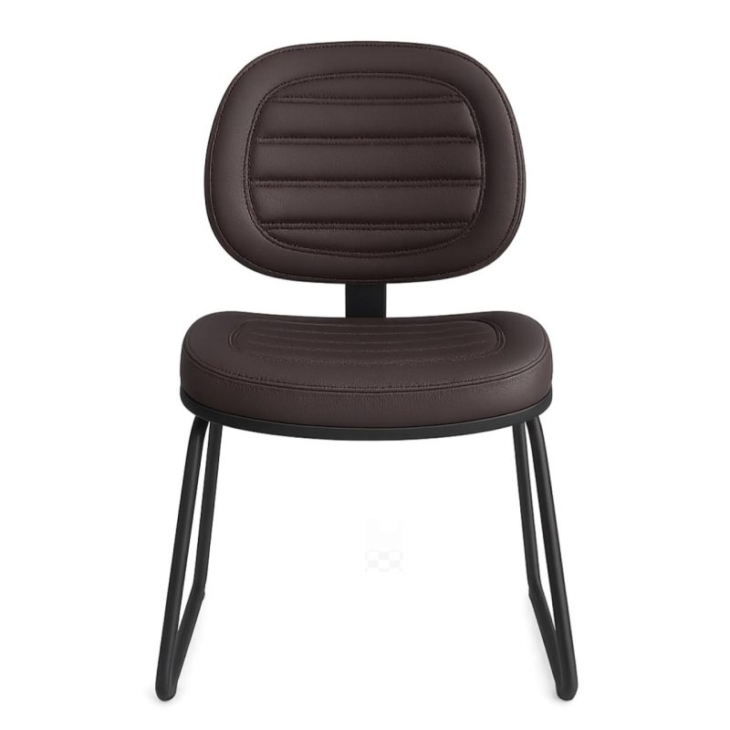 Cadeira Executiva Costurada Base Trapézio – Corino Preto – 31031 GSA MÓVEIS 3