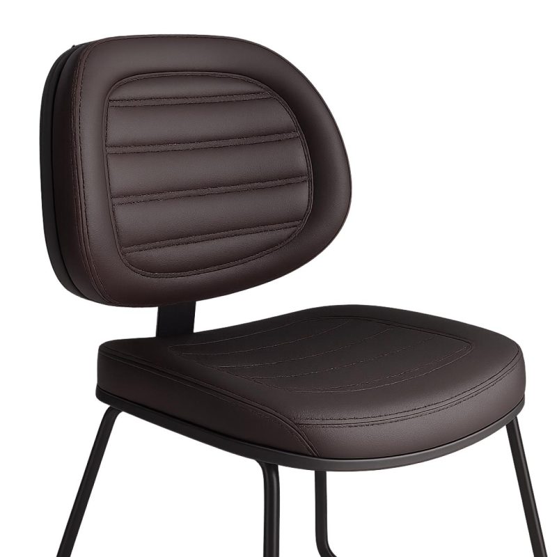 Cadeira Executiva Costurada Base Trapézio – Corino Preto – 31031 GSA MÓVEIS 5