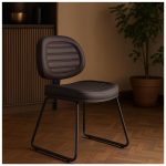 Cadeira Executiva Costurada Base Trapézio – Corino Preto – 31031 GSA MÓVEIS 15