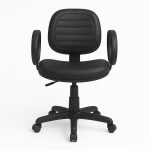 Cadeira Executiva COSTURADA Giratória com Braço Corsa – Corino Preto – 31004 GSA MÓVEIS 11
