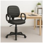 Cadeira Executiva COSTURADA Giratória com Braço Corsa – Corino Preto – 31004 GSA MÓVEIS 19
