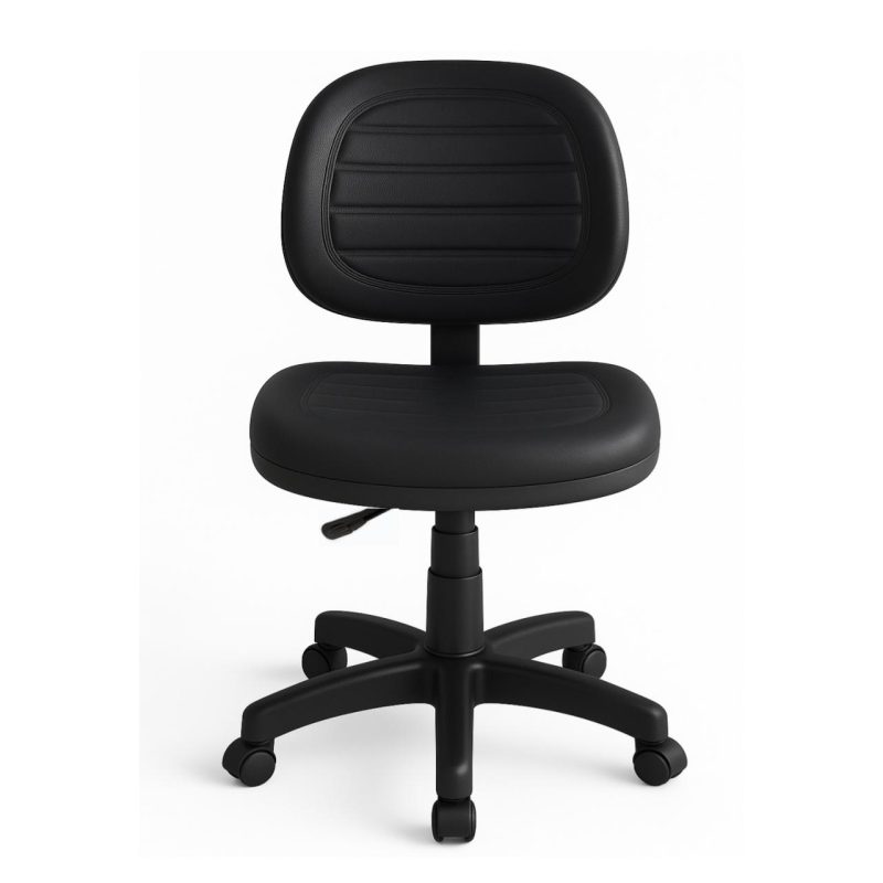 Cadeira Executiva COSTURADA Giratória sem Braços – Cor Preta – 31002 GSA MÓVEIS 5