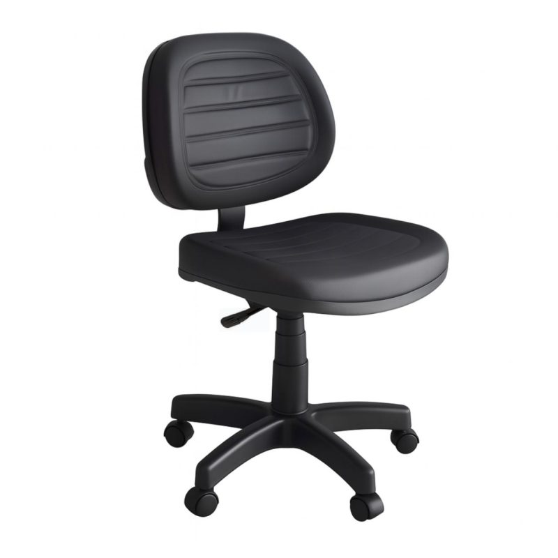 Cadeira Executiva COSTURADA Giratória sem Braços – Cor Preta – 31002 GSA MÓVEIS 2