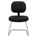 Cadeira Executiva LISA Base em “S” CROMADA – Corino Preto – 31015 GSA MÓVEIS 10