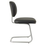 Cadeira Executiva LISA Base em “S” CROMADA – Corino Preto – 31015 GSA MÓVEIS 11