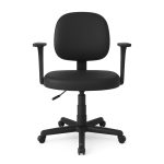 Cadeira Executiva LISA Giratória com Braços Reguláveis – Corino Preto – 31003 GSA MÓVEIS 12