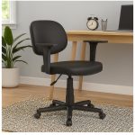 Cadeira Executiva LISA Giratória com Braços Reguláveis – Corino Preto – 31003 GSA MÓVEIS 18