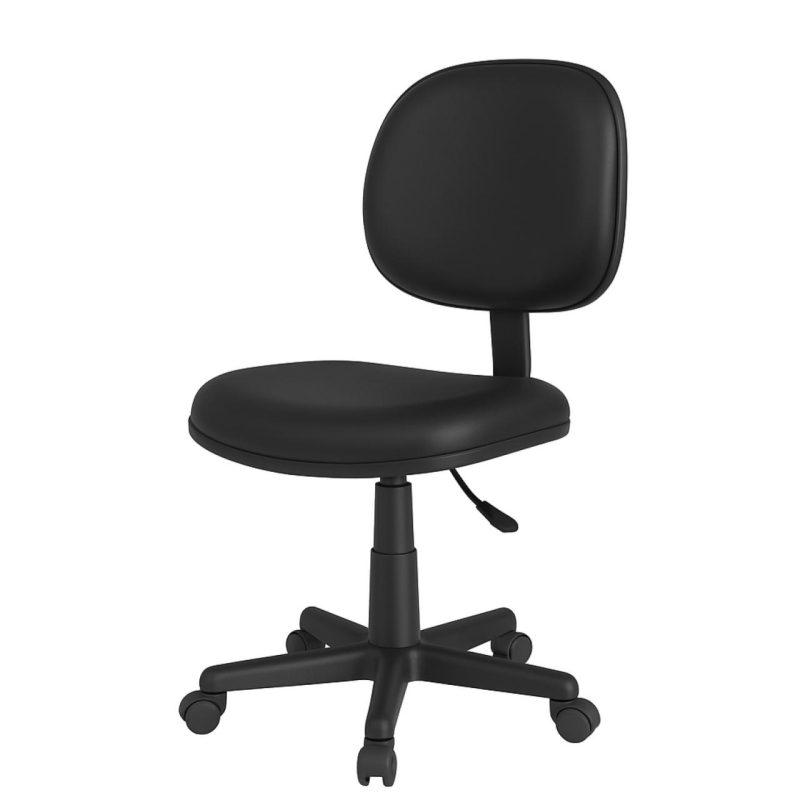 Cadeira Executiva LISA Giratória Sem Braços – Corino Preto – 31000 GSA MÓVEIS 3