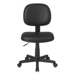 Cadeira Executiva LISA Giratória Sem Braços – Corino Preto – 31000 GSA MÓVEIS 12