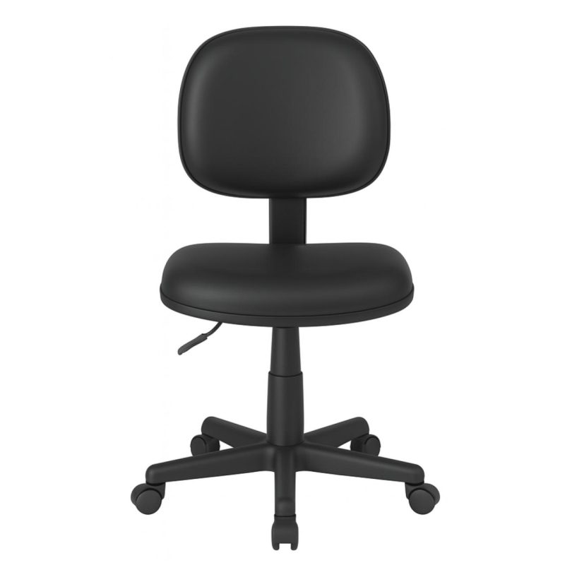 Cadeira Executiva LISA Giratória Sem Braços – Corino Preto – 31000 GSA MÓVEIS 4