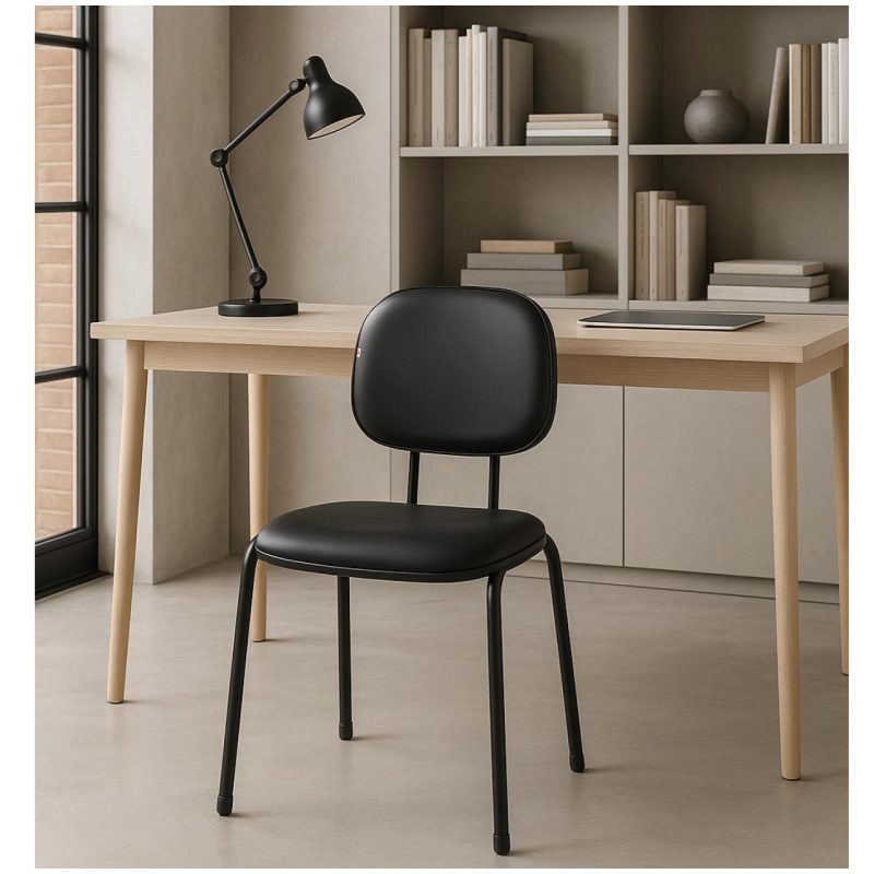 Cadeira Secretária 04 pés – Cor Preto – PMD – 31102 GSA MÓVEIS 9