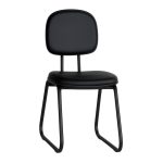 Cadeira Secretária Trapézio – Corino Preto – 31103 GSA MÓVEIS 9