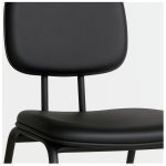 Cadeira Secretária Trapézio – Corino Preto – 31103 GSA MÓVEIS 12