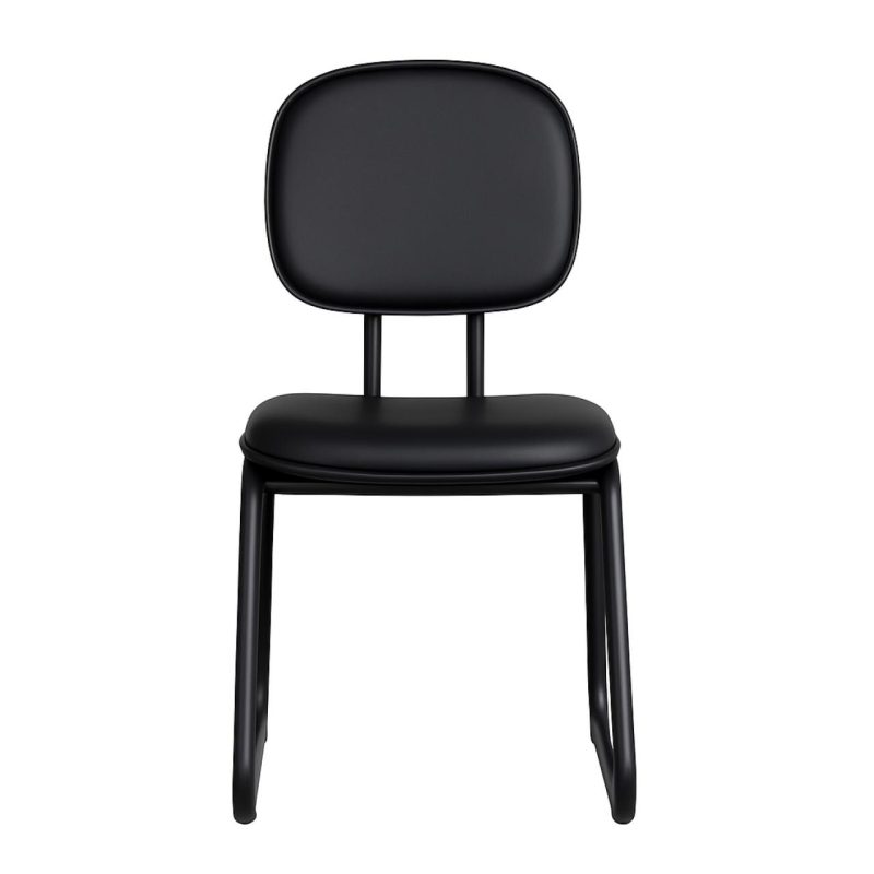 Cadeira Secretária Trapézio – Corino Preto – 31103 GSA MÓVEIS 8