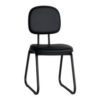Cadeira Executiva LISA Base Trapézio - Corino Preto - 31030