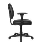 Cadeira Executiva COSTURADA Giratória com Braços Reguláveis – Corino Preto – 31005 GSA MÓVEIS 12