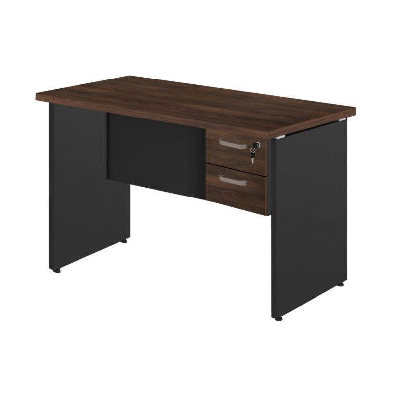 Mesa Escritório 1,50×0,60m – C/ 02 Gavetas MARSALA / PRETO – 23473 GSA MÓVEIS 2