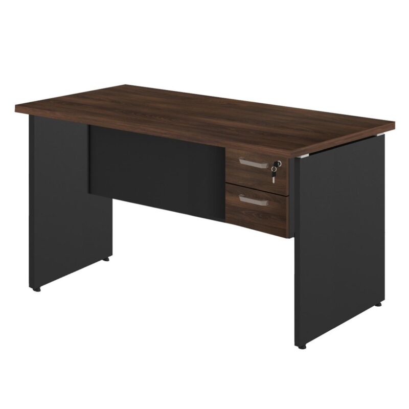 Mesa Escritório 1,70×0,60m – C/ 02 Gavetas MARSALA / PRETO – 23475 GSA MÓVEIS 2