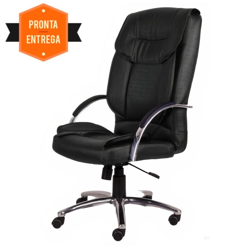 Cadeira Presidente MIDHAS Giratória – ENJOY – Cor Preto – 32963 GSA MÓVEIS 3