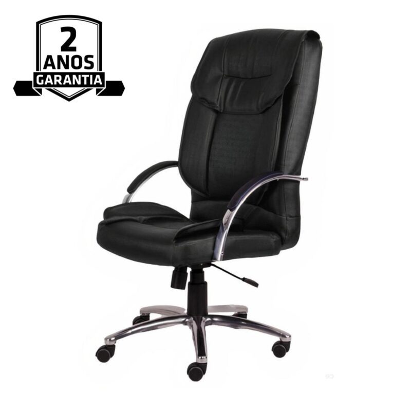Cadeira Presidente MIDHAS Giratória – ENJOY – Cor Preto – 32963 GSA MÓVEIS 5