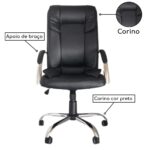 Cadeira Presidente MIDHAS Giratória – ENJOY – Cor Preto – 32963 GSA MÓVEIS 8