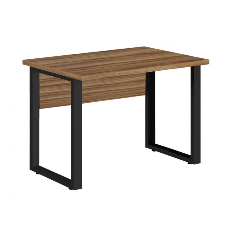 Mesa Escritório PÉ QUADRO – 1,20×0,60m – S/ Gavetas – NOGAL SEVILHA/PRETO – 24469 GSA MÓVEIS 2