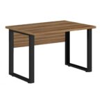 Mesa Escritório PÉ QUADRO 1,70×0,70m -S/ Gavetas – NOGAL SEVILHA/PRETO – 24474 GSA MÓVEIS 6