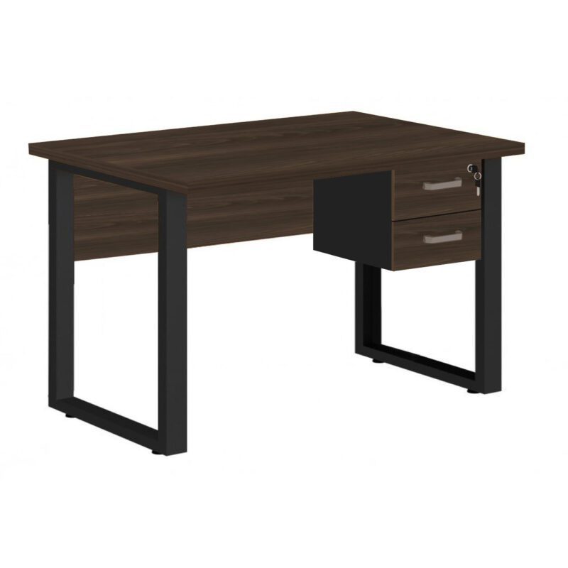 Mesa Escritório PÉ QUADRO – 1,20×0,60m – C/ Gavetas – MARSALA/PRETO – 25471 GSA MÓVEIS 2