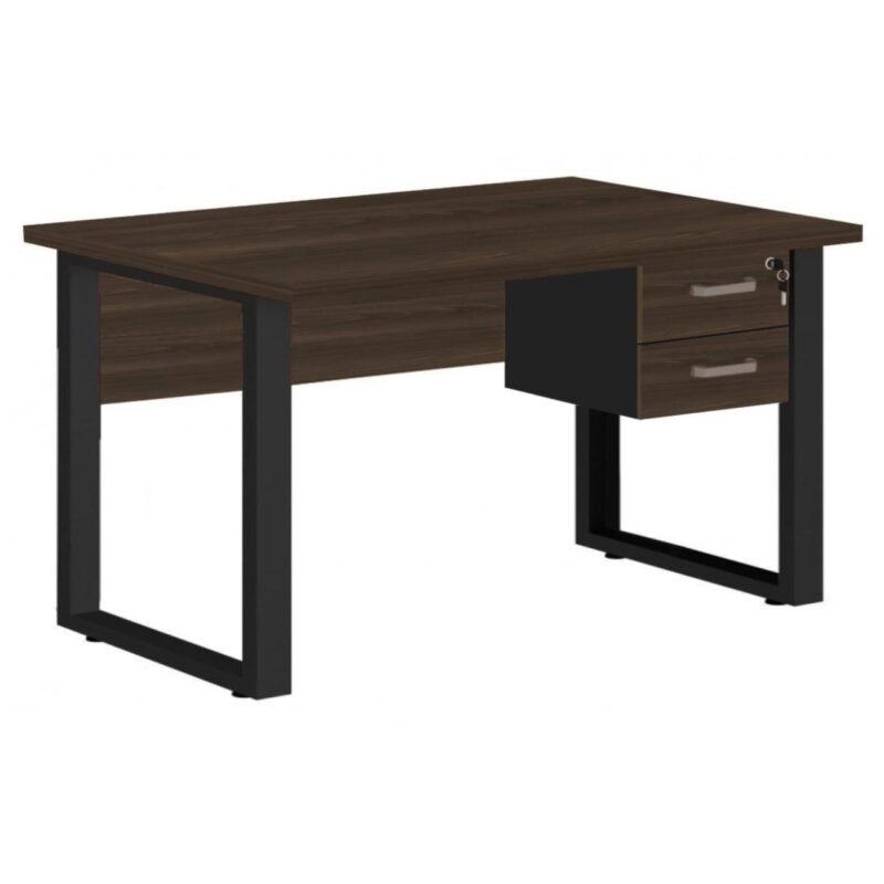 Mesa Escritório PÉ QUADRO 1,70×0,70m – C/ Gavetas – MARSALA/PRETO – 25475 GSA MÓVEIS 2