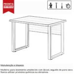 Mesa Escritório PÉ QUADRO 1,70×0,70m -S/ Gavetas – NOGAL SEVILHA/PRETO – 24474 GSA MÓVEIS 8