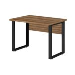 Mesa Escritório PÉ QUADRO 1,70×0,70m -S/ Gavetas – NOGAL SEVILHA/PRETO – 24474 GSA MÓVEIS 7