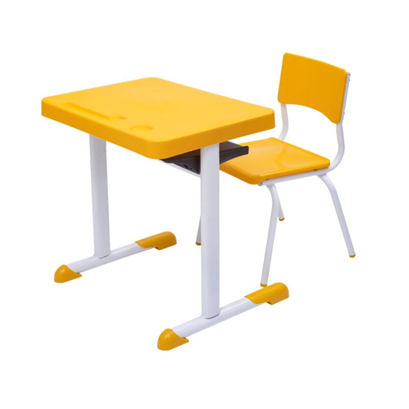 Kit Escolar Individual – (Mesa e Cadeira) – INFANTIL 03 a 06 Anos COR AMARELO – 41087 GSA MÓVEIS 2