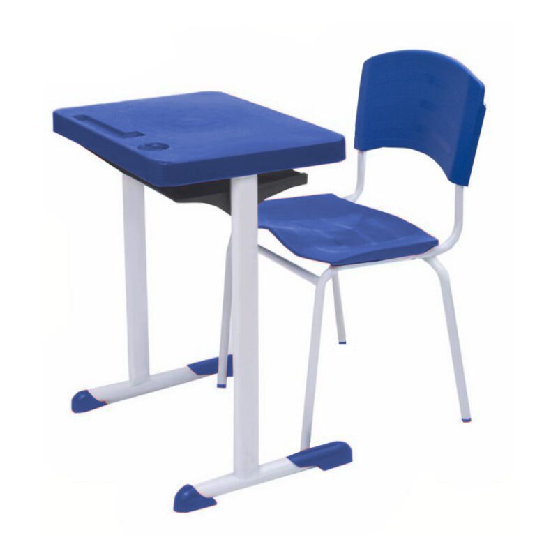 Kit Escolar Individual AZUL – (Mesa e Cadeira) – ADULTO – – COR AZUL – 40081 GSA MÓVEIS 2