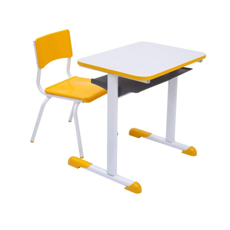 Kit Escolar Individual AMARELO – (Mesa e Cadeira) – INFANTIL – MDF – COR AMARELO – 40088 GSA MÓVEIS 2