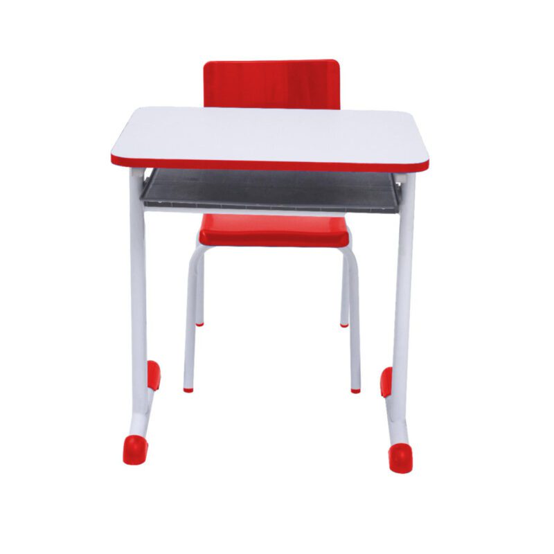 Kit Escolar Individual VERMELHO – (Mesa e Cadeira) – JUVENIL – MADEIRA – COR VERMELHO – 40092 GSA MÓVEIS 4