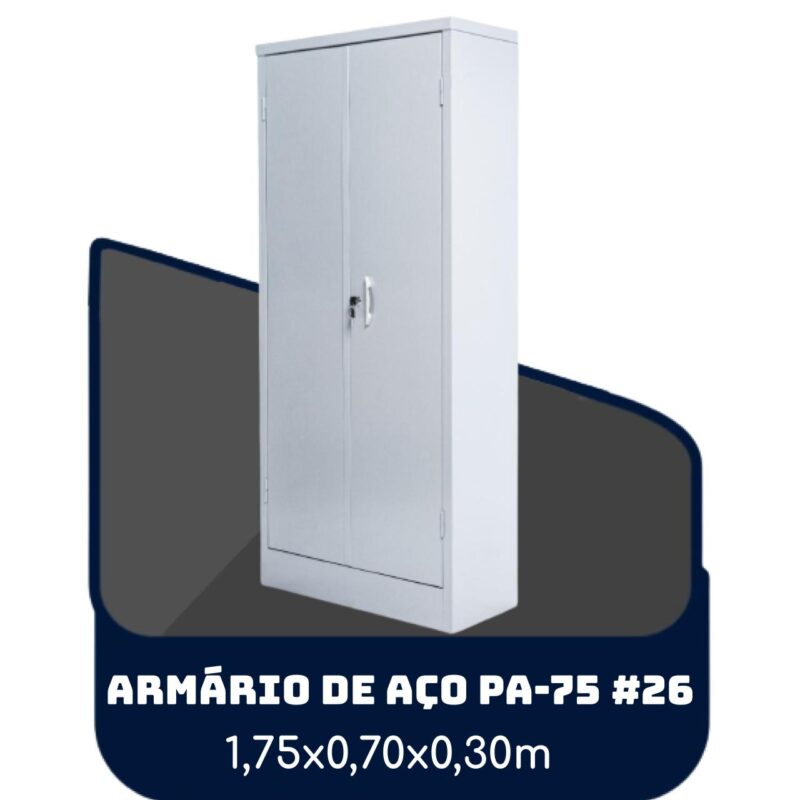 Armário de Aço PA 75 #26 – 1,75×0,70×0,30m – SA – 13119 GSA MÓVEIS 2