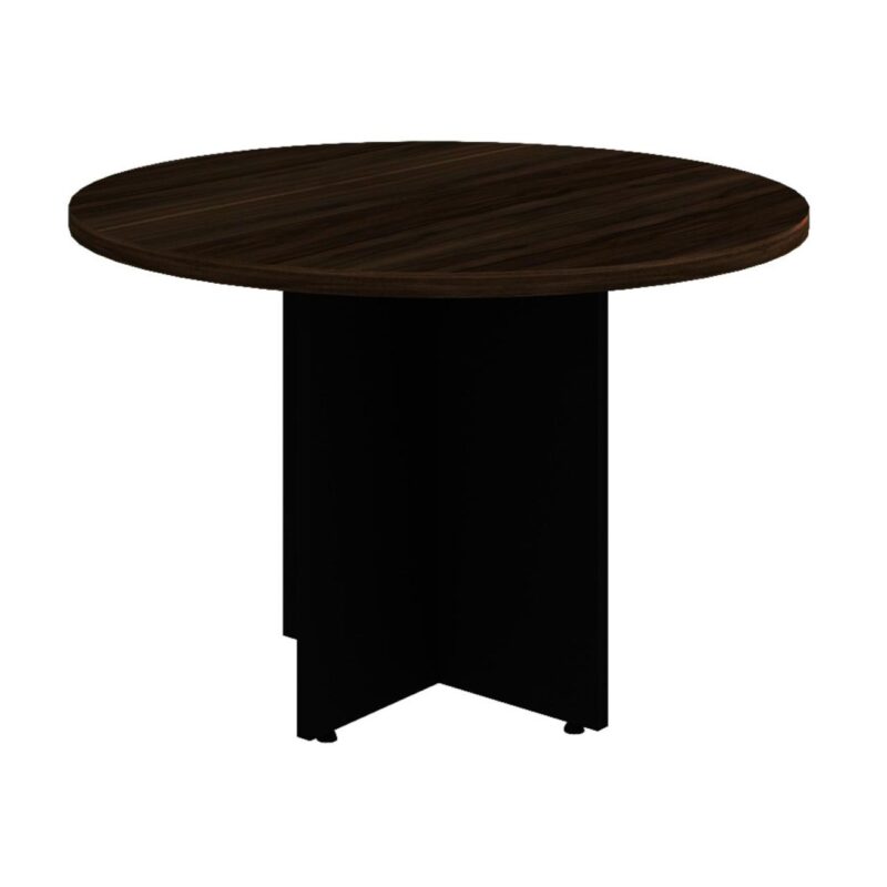 Mesa de Reunião Redonda -1,10×1,10×0,73m – MARSALA / PRETO – 51011 GSA MÓVEIS 2