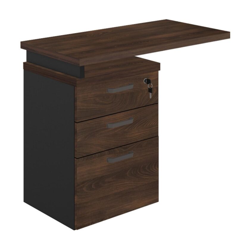 Mesa AUXILIAR c/ 03 Gavetas Pedestal MARSALA/PRETO – 51017 GSA MÓVEIS 2