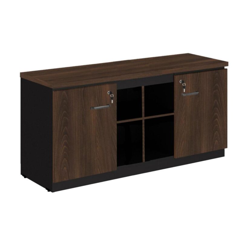 Armário Baixo GOLD Credenza – 1,60×0,72×0,45m MARSALA/PRETO – 23501 GSA MÓVEIS 2