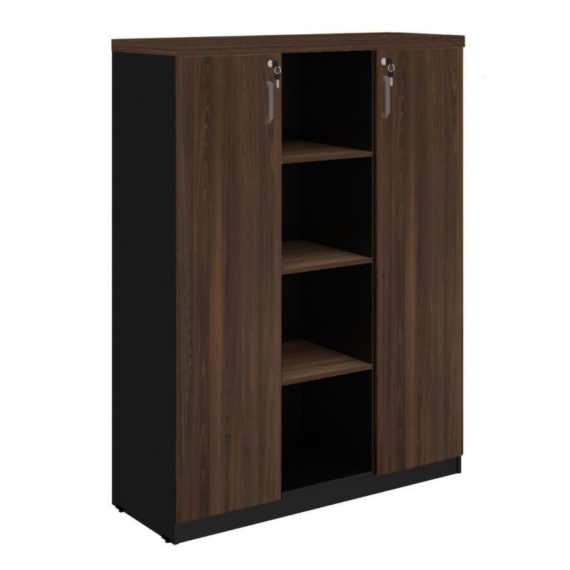 Armário Alto Credenza com Nicho 1,60×1,20×0,45m MARSALA / PRETO – 51018 GSA MÓVEIS 2