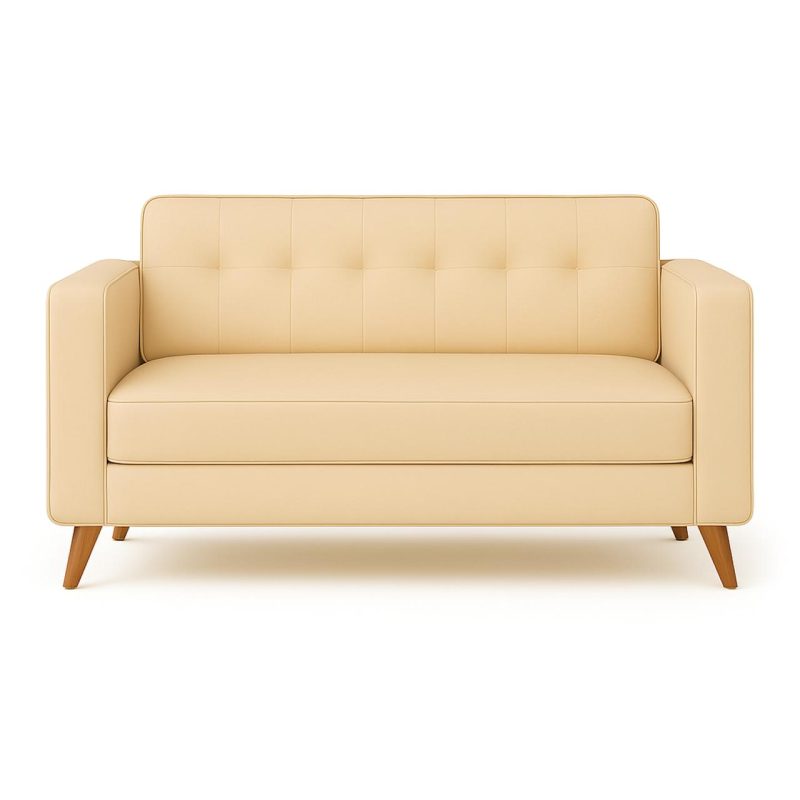 Poltrona para Escritório ROMA 03 Lugar – Corino – Cor AREIA – 60063 GSA MÓVEIS 3