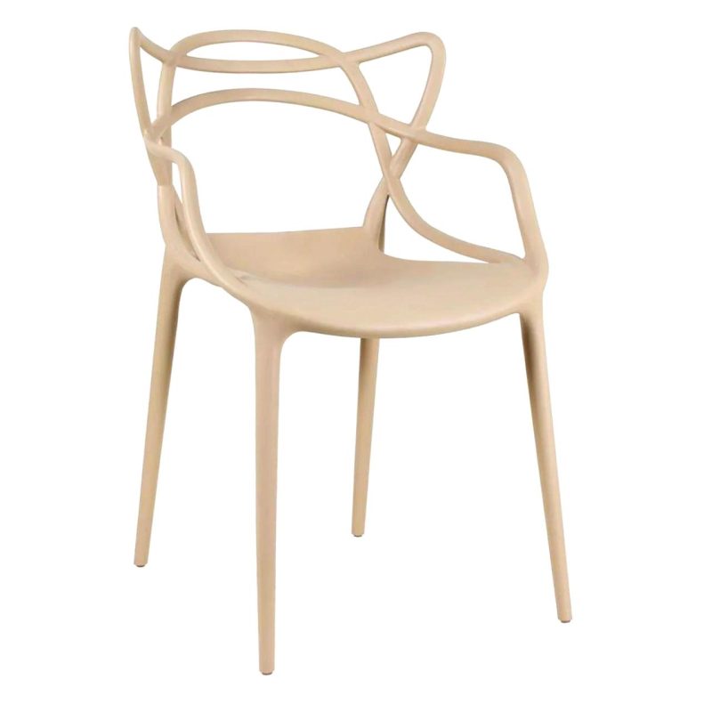 Cadeira Interlocutor ALLEGRA para Escritório ou Jantar – Polipropileno – Cor AREIA – 48009 GSA MÓVEIS 2