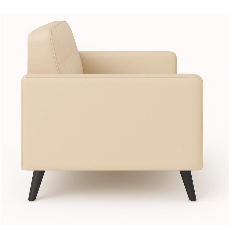 Poltrona para Escritório ROMA 03 Lugar – Corino – Cor AREIA – 60063 GSA MÓVEIS 4