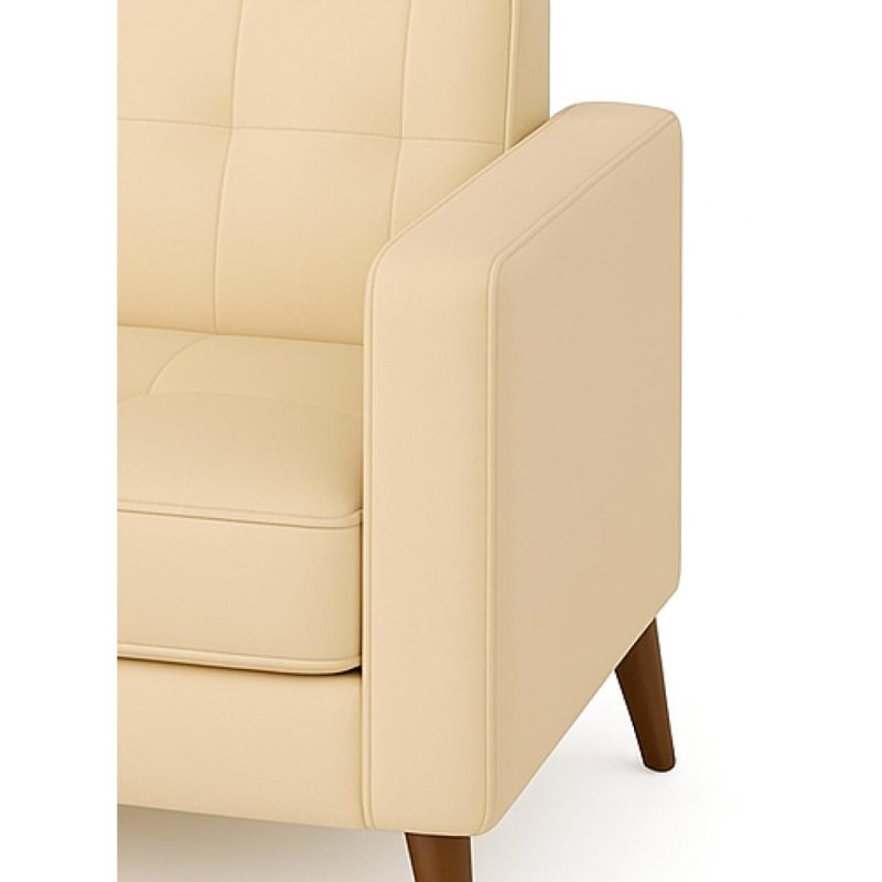 Poltrona para Escritório ROMA 02 Lugar – Corino – Cor AREIA – 60062 GSA MÓVEIS 5